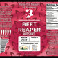 Label for Beet Reaper hot sauce from Butterfly Bakery of Vermont