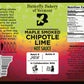 Label for Maple Smoked Chipotle Lime hot sauce from Butterfly Bakery of Vermont