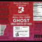 Label for Quill Hill Farm Ghost Single Varietal hot sauce from Butterfly Bakery of Vermont