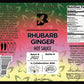 Label for Rhubarb Ginger hot sauce from Butterfly Bakery of Vermont