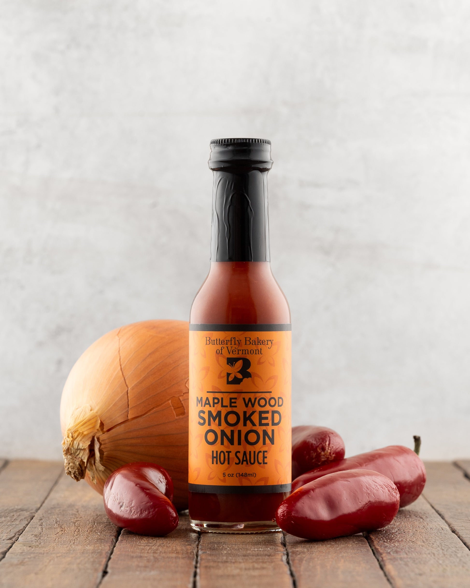 Butterfly Bakery of Vermont Maple Wood Smoked Onion Hot Sauce