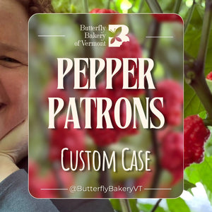 Graphic badge for the Butterfly Bakery of Vermont Pepper Patrons club