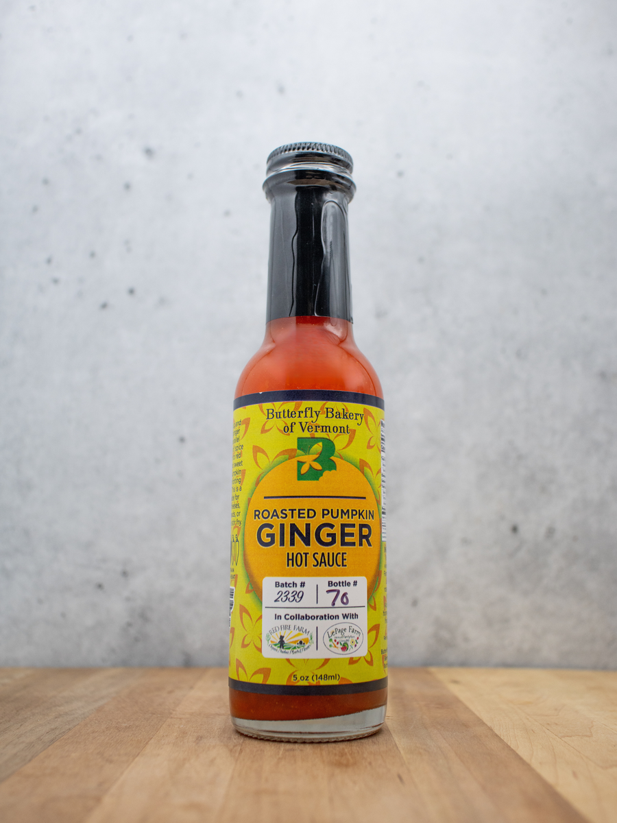 Roasted Pumpkin Ginger Hot Sauce - Butterfly Bakery of Vermont