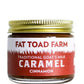 2oz jar of Fat Toad Farm Cinnamon caramel with a white background