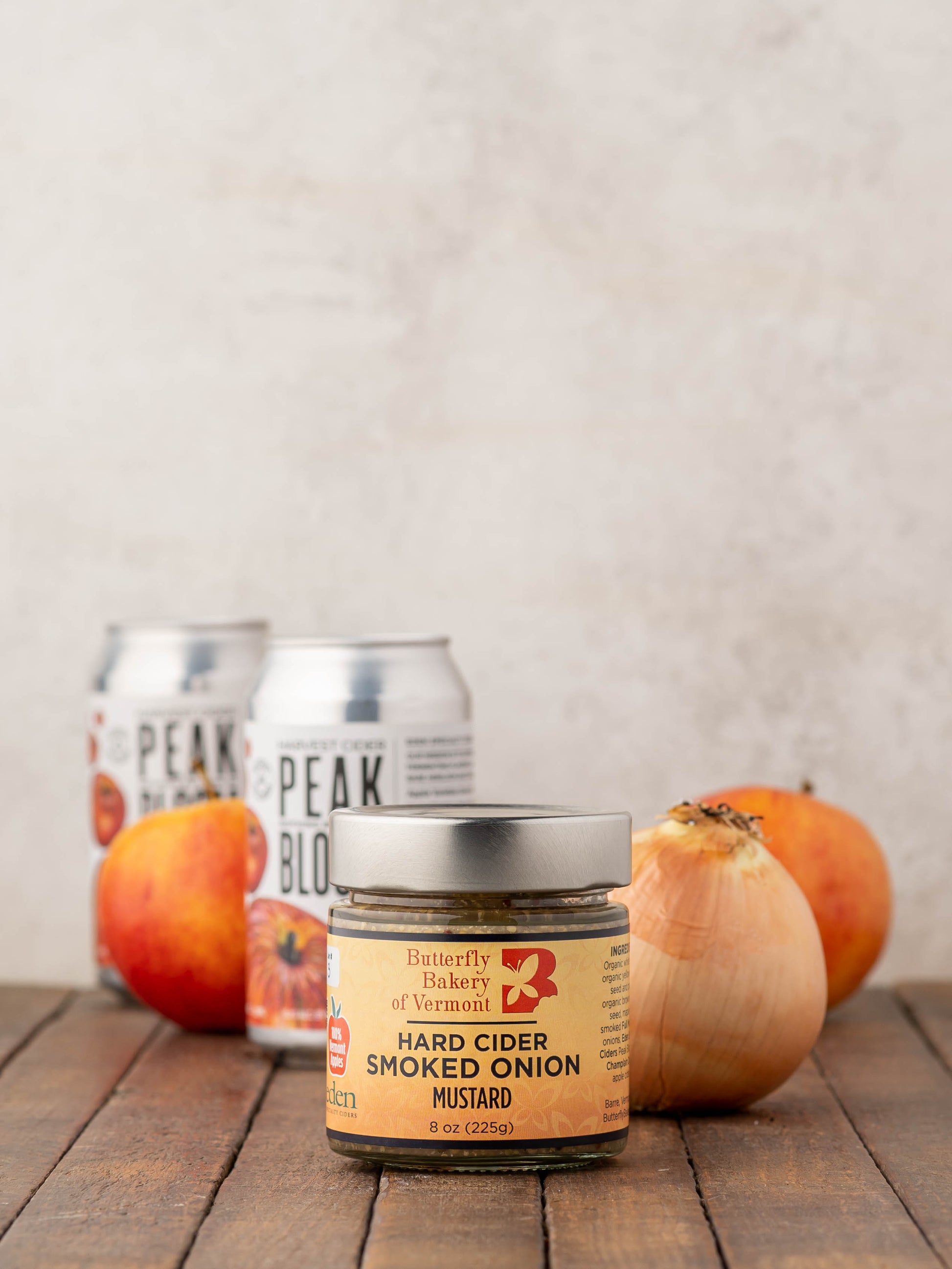 Hard Cider Smoked Onion Mustard - Butterfly Bakery of Vermont