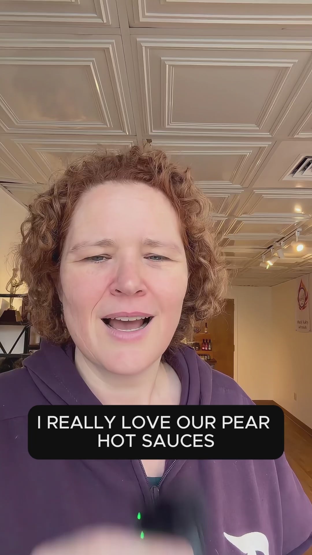 Video of Claire Georges talking about Pink Peppercorn Pear hot sauce from Butterfly Bakery of Vermont