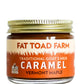 2oz jar of Fat Toad Farm Vermont Maple caramel with a white background