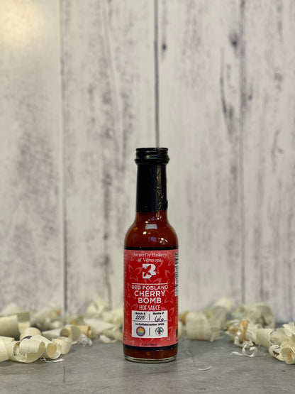 Red Poblano Cherry Bomb Hot Sauce - Butterfly Bakery of Vermont
